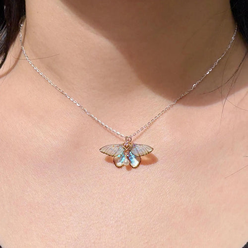 Cute Moth Necklace,